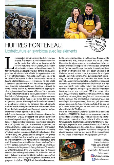 Presse Huîtres Marennes Oléron Fonteneau